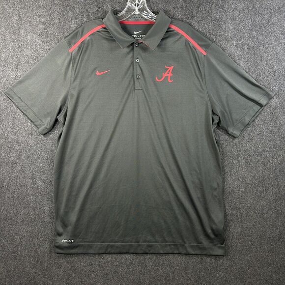 Nike Other - Nike Alabama Crimson Tide Polo Shirt Men’s Extra Large Gray Dri-Fit Team Issued